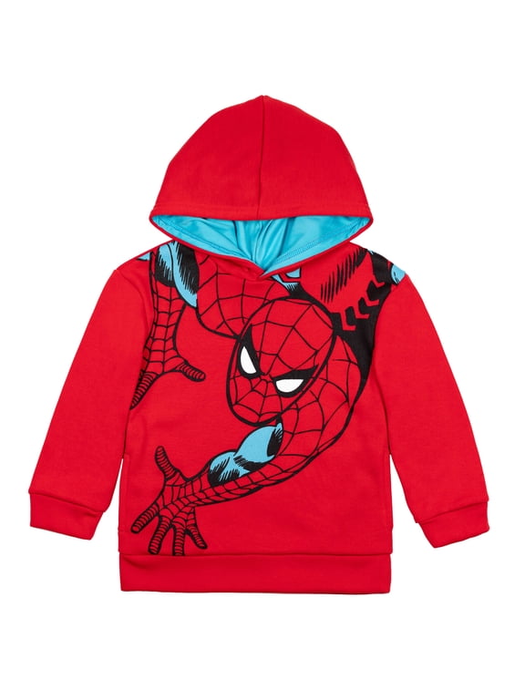 Spider-Man Toddler Boys' Fleece Pullover Hoodie Bright Red