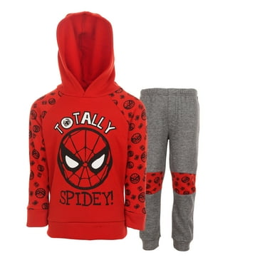 Marvel Avengers Spider-Man Toddler Boys Fleece Pullover Hoodie and Jogger Pants Outfit Set Toddler to Big Kid