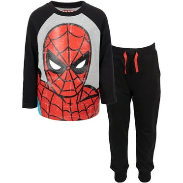 Marvel Avengers Spider-Man Toddler Boys T-Shirt and French Terry Pants Toddler to Big Kid