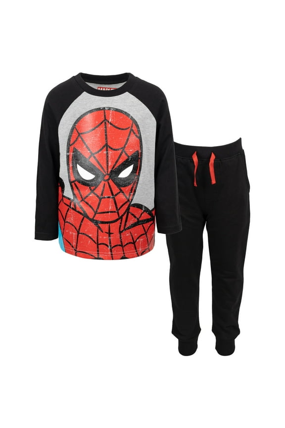 Avengers Spider-Man Toddler Boys T-Shirt and French Terry Pants Toddler to Big Kid