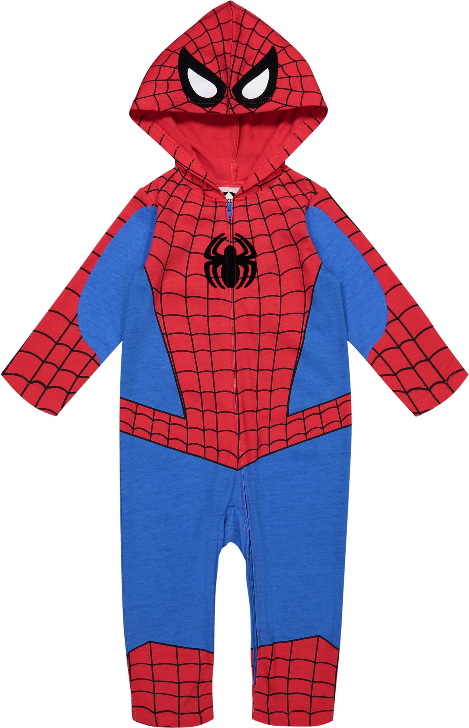 Marvel Spider-Man Toddler Boy or Girl Cosplay Hooded One Piece Spider Man Red Blue