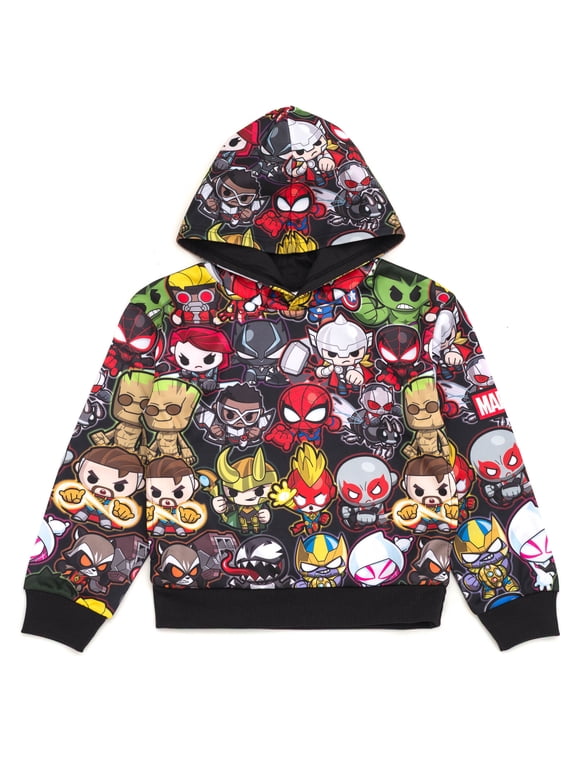 Avengers Spider-Man Venom Iron Man Fleece Pullover Hoodie Toddler to Big Kid