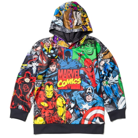Marvel Avengers Spider-Man Venom Iron Man Toddler Girls Fleece Pullover Hoodie Toddler to Big Kid