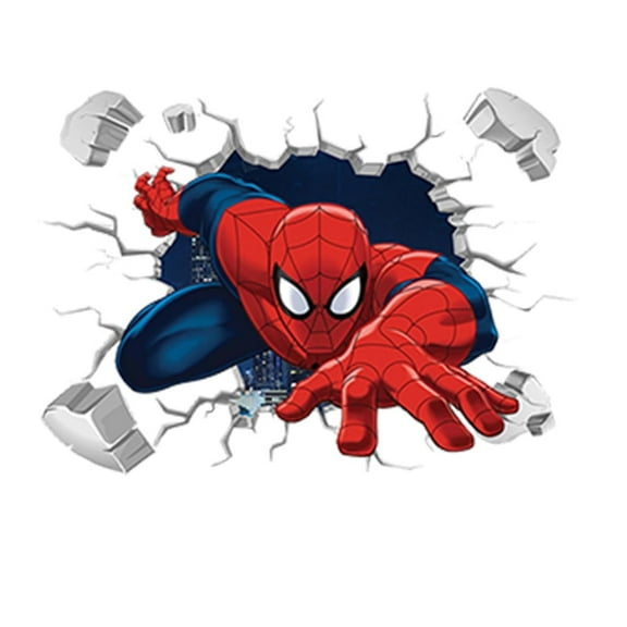 Spider-Man Wall Sticker 3D wall sticker Children wall sticker Cartoon character wall sticker Cartoon background Wall decoration Birthday gift Children bedroom decoration 60*40CM