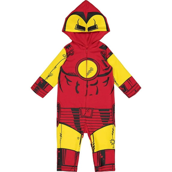 Marvel Avengers Spider-Verse Spider-Man Venom Iron Man Zip Up Cosplay Coverall Newborn to Little Kid