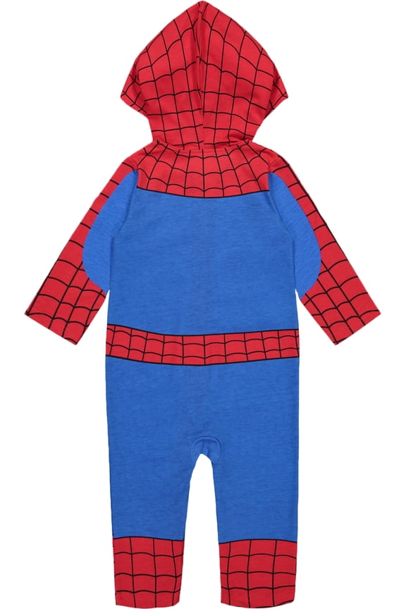 Avengers Spiderman Baby Boys' Zip-Up Hooded Costume Coverall (12M)
