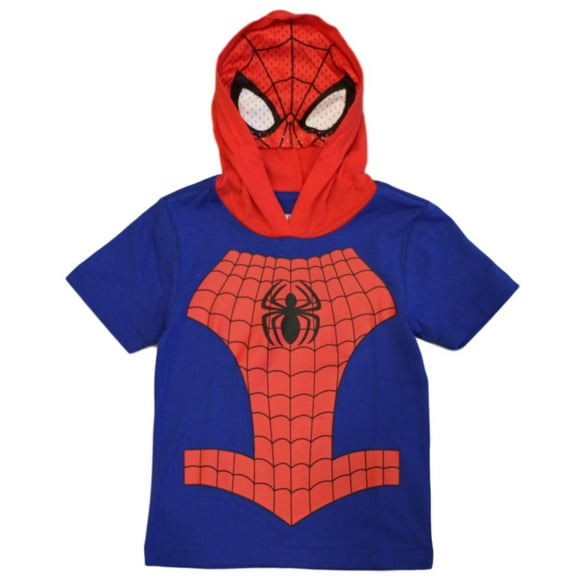Marvel Avengers Spiderman Hooded T-Shirt with Mask (Toddler Boys & Little Boys)