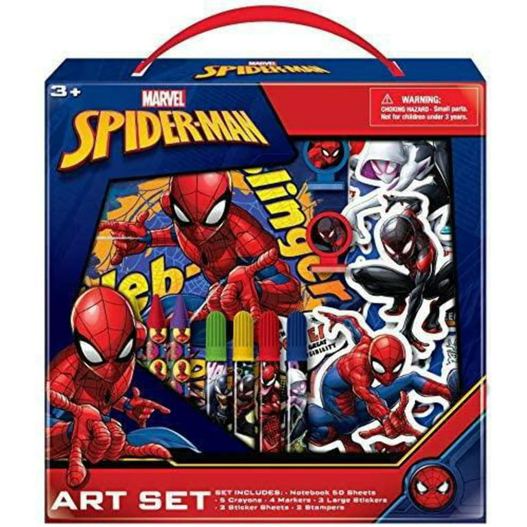 Marvel kids' travel activity desk with crayons, markers, sticker sheets,  new