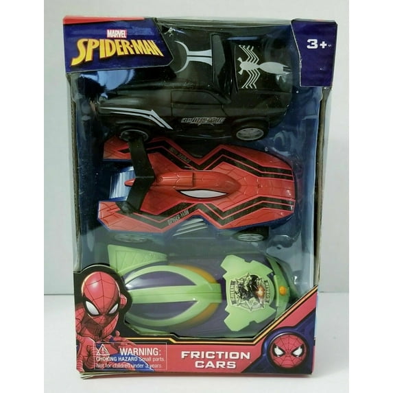 Marvel Avengers Spiderman, Venom, and the Green Goblin Set of 3 Friction Toy Cars