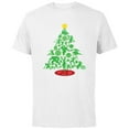 thumbnail image 1 of Marvel Avengers Super Hero Christmas Tree Holiday - Short Sleeve Cotton T-Shirt for Adults - Customized-White, 1 of 5