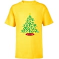 thumbnail image 1 of Marvel Avengers Super Hero Christmas Tree Holiday - Short Sleeve T-Shirt for Kids – Customized-Yellow, 1 of 5
