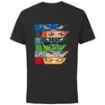 thumbnail image 1 of Marvel Avengers Super Hero Eyes Black - Short Sleeve Cotton T-Shirt for Adults -Customized-Black, 1 of 5