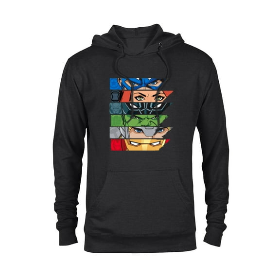 Marvel Avengers Super Hero Eyes - Pullover Hoodie for Adults - Customized-Black