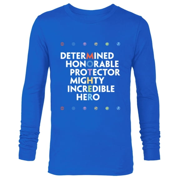 Marvel Avengers Super Hero Mother's Day - Long Sleeve T-Shirt for Men - Customized-Navy