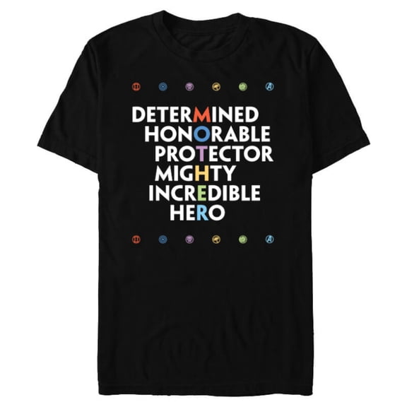 Marvel Avengers Super Hero Mother's Day - Short Sleeve Blended T-Shirt for Adults - Customized-Black