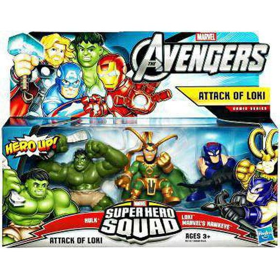 Marvel Avengers Super Hero Squad Attack of Loki Figure 3-Pack