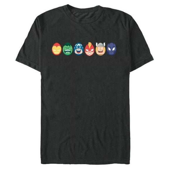 Marvel Avengers Super Heroes Toony Easter Eggs - Short Sleeve Blended T-Shirt for Adults - Customized-Dark Heather