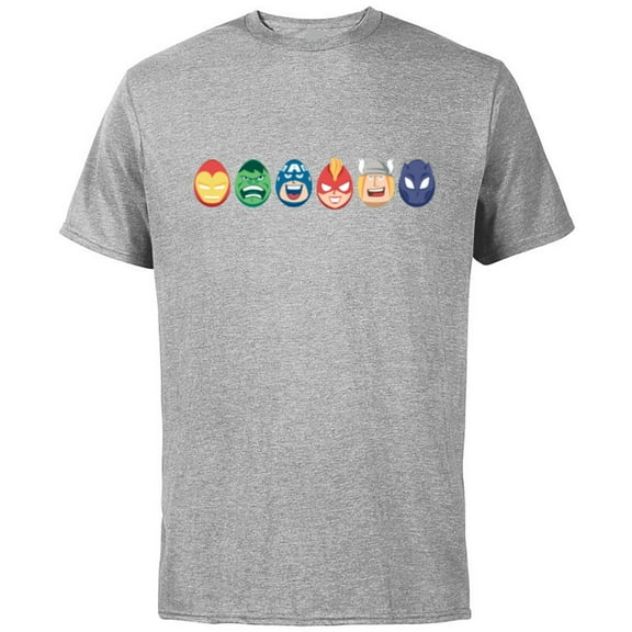 Marvel Avengers Super Heroes Toony Easter Eggs - Short Sleeve Cotton T-Shirt for Adults - Customized-Athletic Heather