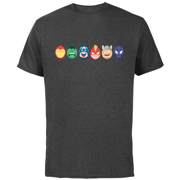 Marvel Avengers Super Heroes Toony Easter Eggs - Short Sleeve Cotton T-Shirt for Adults - Customized-Charcoal