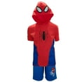 thumbnail image 1 of Marvel Avengers Superheroes Boys Character Lightweight Short Sleeve Hoodie T-Shirt & Shorts Ath Short Set (Spider-Man, Sizes 2T-16), 1 of 8