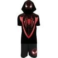 thumbnail image 1 of Marvel Avengers Superheroes Boys Character Lightweight Short Sleeve Hoodie T-Shirt & Shorts Ath Short Set, 1 of 5