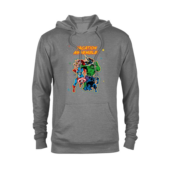 Marvel Avengers Team Group Trip Matching Vacation Assemble - Pullover Hoodie for Adults - Customized-Athletic Heather