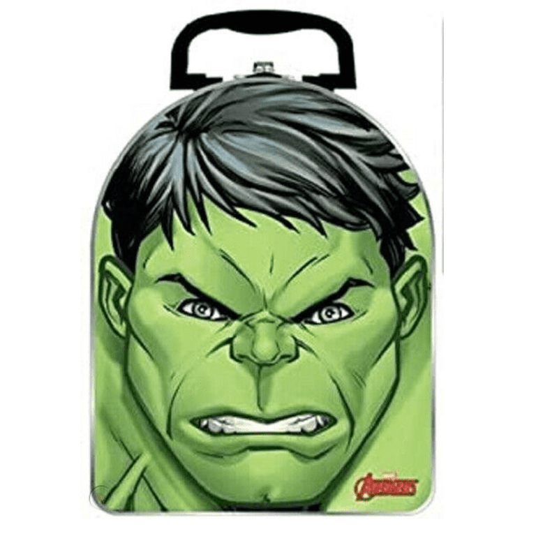 Marvel Avengers Superhero Kids Lunch Box- Hulk Head Shape, Easy