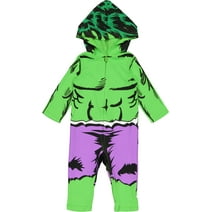 Marvel Avengers The Incredible Hulk Toddler Boys Costume Coverall Hooded 2T