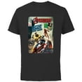 thumbnail image 1 of Marvel Avengers The Infinity Saga Retro Comic Cover - Short Sleeve Cotton T-Shirt for Adults - Customized-Black, 1 of 5