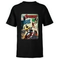 thumbnail image 1 of Marvel Avengers The Infinity Saga Retro Comic Cover - Short Sleeve T-Shirt for Kids - Customized-Black, 1 of 5