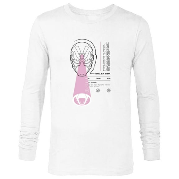 Marvel Avengers The Vision Solar Gem Data Readout - Long Sleeve T-Shirt for Men - Customized-White