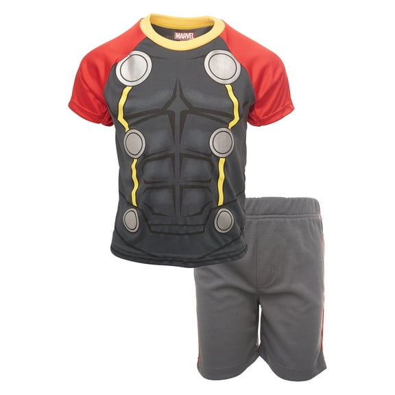 Marvel Avengers Thor Big Boys Athletic Short Sleeve Graphic T-Shirt & Shorts Set 8