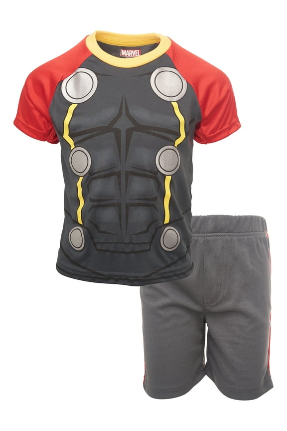Avengers Thor Big Boys Athletic Short Sleeve Graphic T-Shirt & Shorts Set 8