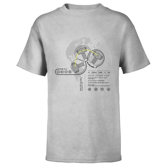 Marvel Avengers Thor Hammer Secrets of Mjolnir Data Readout - Short Sleeve T-Shirt for Kids - Customized-Athletic Heather
