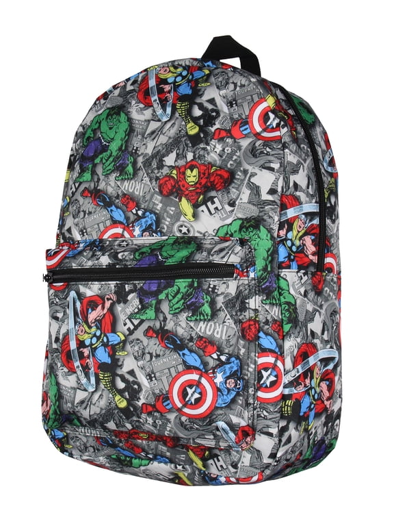 Avengers Thor Iron Man Captain America Hulk Laptop School Backpack 17"