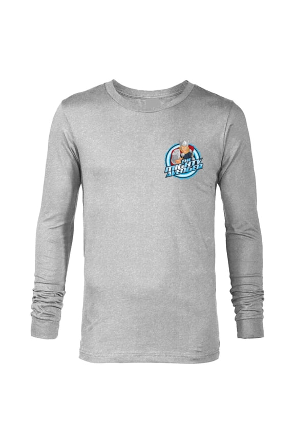 Avengers Thor The Mighty Avenger Hero Circle - Long Sleeve T-Shirt for Men - Customized-Athletic Heather