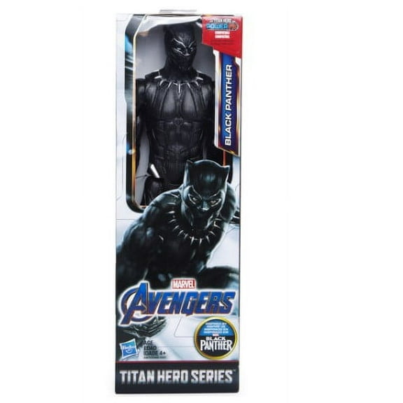 Marvel Avengers Titan Hero Series Black Panther Action Figure Doll 12in-Power FX Compatible