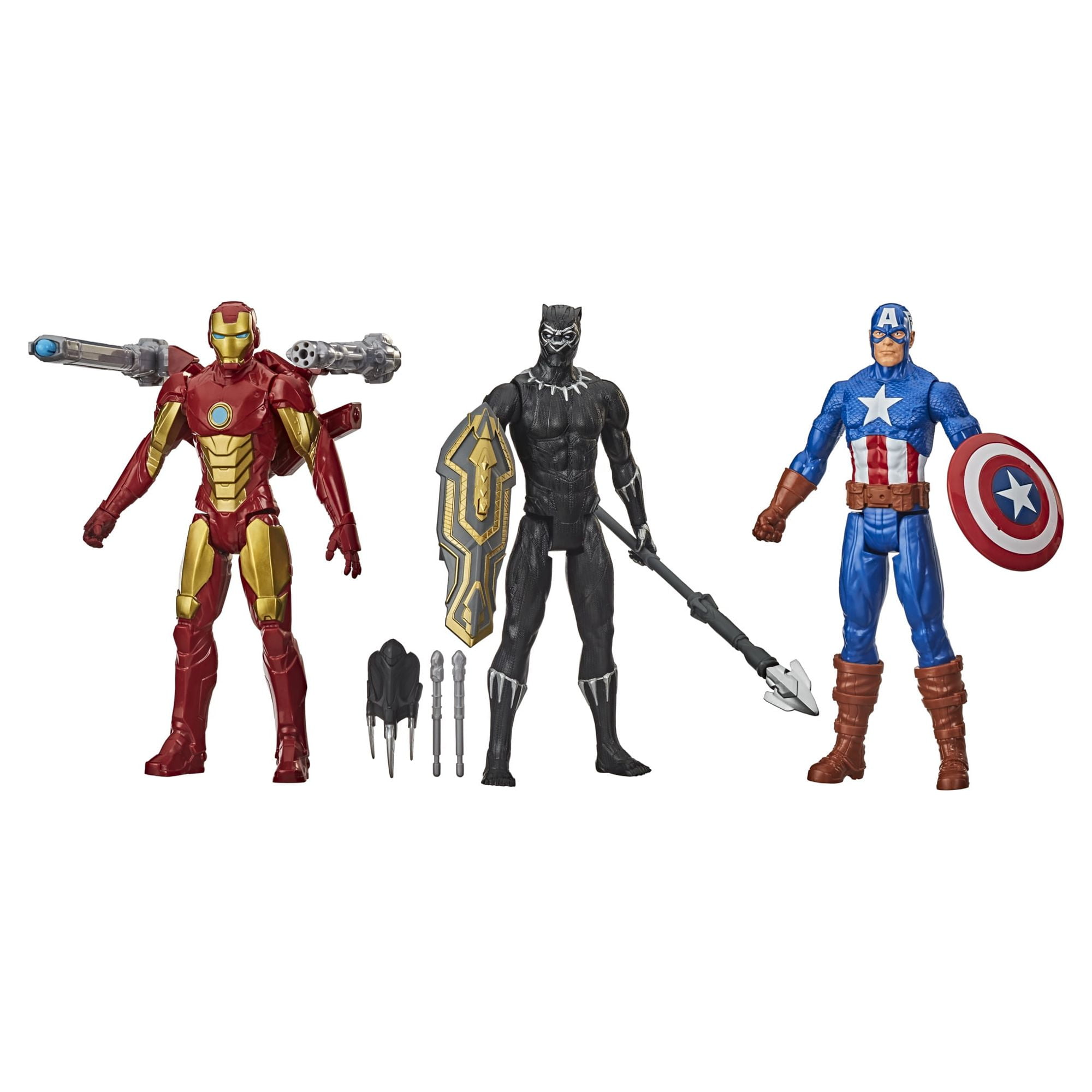 HASBRO Titan Hero Series - Pack de 4 figurines Iron Man, Captain America,  Black Panther et Iron Spider - Avengers pas cher 