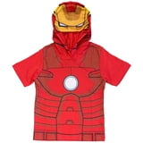 Marvel Avengers Superhero Hoodie: Toddler Boys' Iron Man Tee with Mask ...