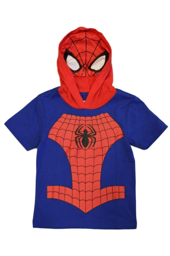 Avengers Toddler Boys' Spiderman Hooded Tee with Mask (3T)