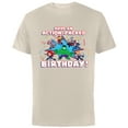 thumbnail image 1 of Marvel Avengers Toony Party Have an Action-Packed Birthday - Short Sleeve Cotton T-Shirt for Adults - Customized-Natural, 1 of 5