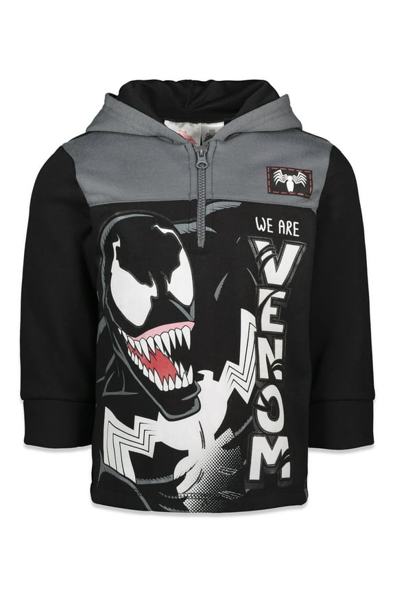 Avengers Venom Big Boys Fleece Half Zip Pullover Hoodie Toddler to Big Kid