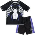 thumbnail image 1 of Marvel Avengers Venom Toddler Boys Rash Guard and Swim Trunks Outfit Set Toddler to Big Kid, 1 of 5