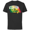 thumbnail image 1 of Marvel Avengers Vision Solar Gem Rainbow Comic Retro - Short Sleeve Cotton T-Shirt for Adults - Customized-Black, 1 of 5