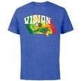 thumbnail image 1 of Marvel Avengers Vision Solar Gem Rainbow Comic Retro - Short Sleeve Cotton T-Shirt for Adults - Customized-Royal Heather, 1 of 5