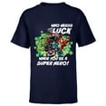 thumbnail image 1 of Marvel Avengers Who Needs Luck Super Hero St. Patrick’s Day - Short Sleeve T-Shirt for Kids - Customized-Navy, 1 of 5