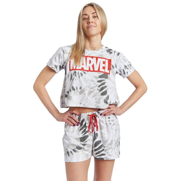 Marvel Avengers Womens Pajama Shirt and Shorts Sleep Set Adult
