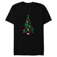 thumbnail image 1 of Marvel Avengers and Guardians of the Galaxy Christmas Tree - Short Sleeve Blended T-Shirt for Adults- Customized-Black, 1 of 5