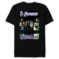 thumbnail image 1 of Marvel Avengers and Nick Fury Comic Cover - Short Sleeve Blended T-Shirt for Adults - Customized-Black, 1 of 4