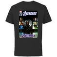 thumbnail image 1 of Marvel Avengers and Nick Fury Comic Cover - Short Sleeve Cotton T-Shirt for Adults - Customized-Black, 1 of 5
